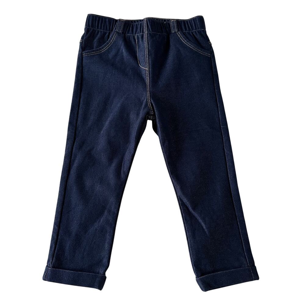 Kiabi Denim Look Jeggings with Elastic Waistband - 24M